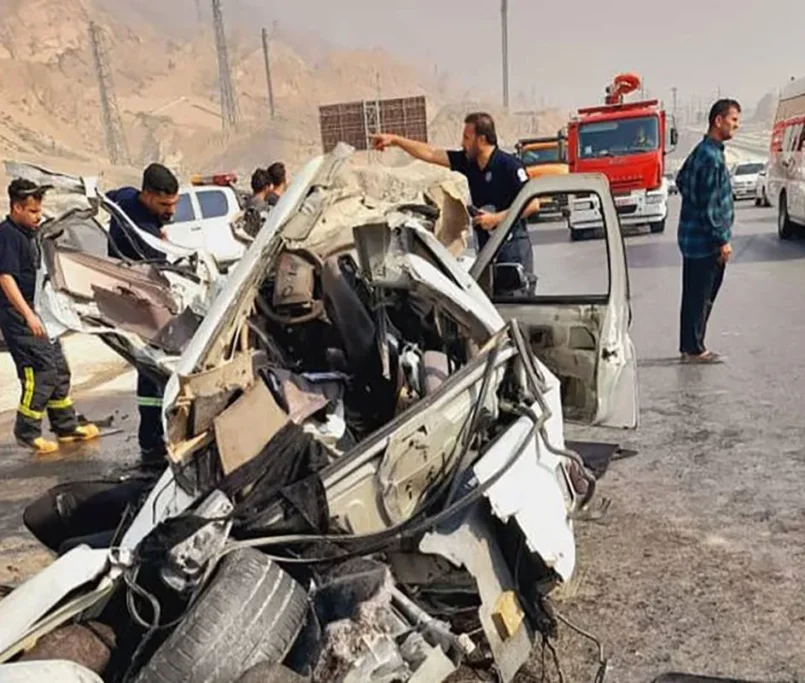حمل خودرو تصادفی در اتوبان ساوه