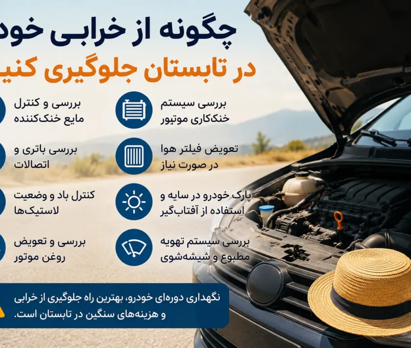 چگونه از خرابی خودرو در تابستان جلوگیری کنیم