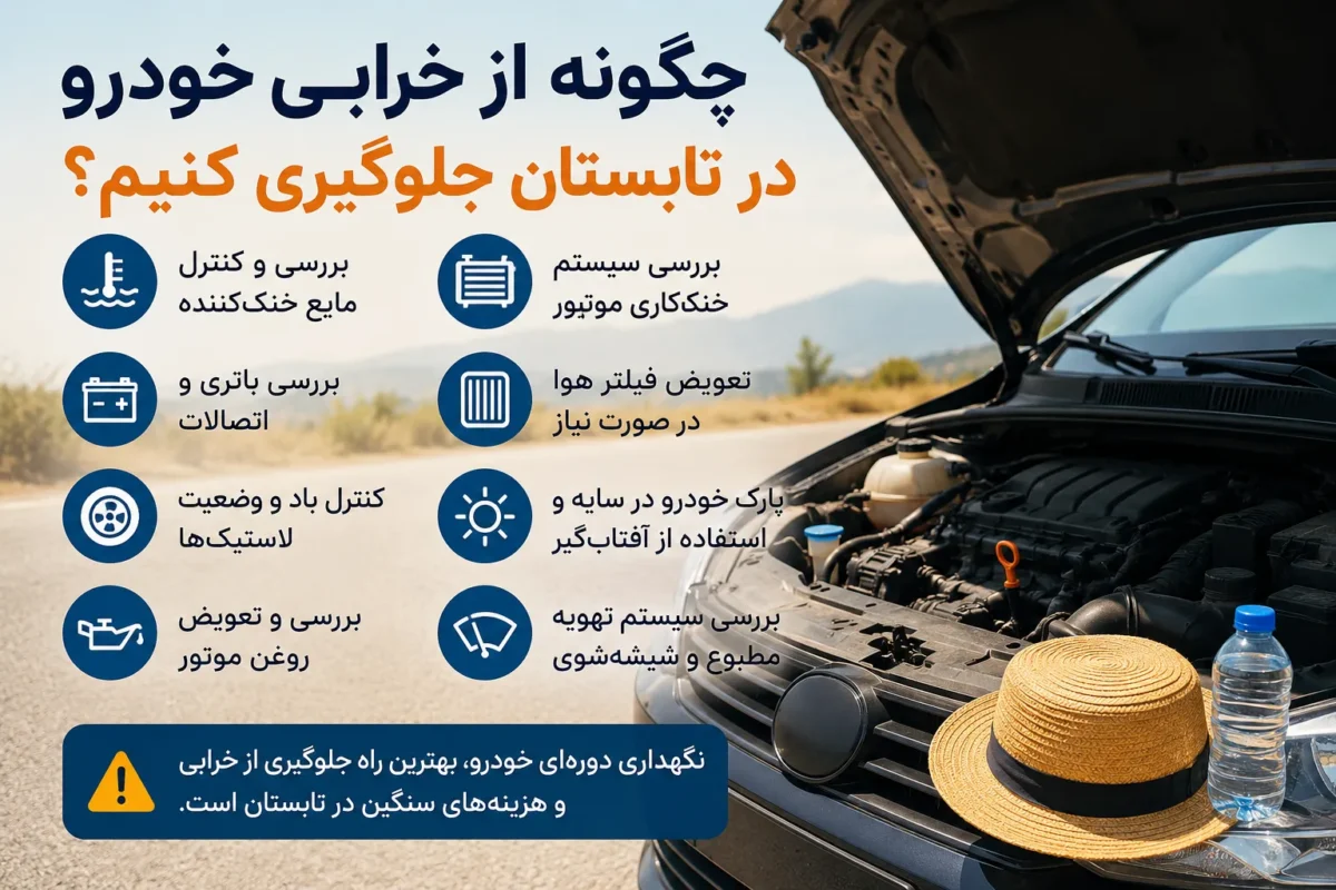 چگونه از خرابی خودرو در تابستان جلوگیری کنیم